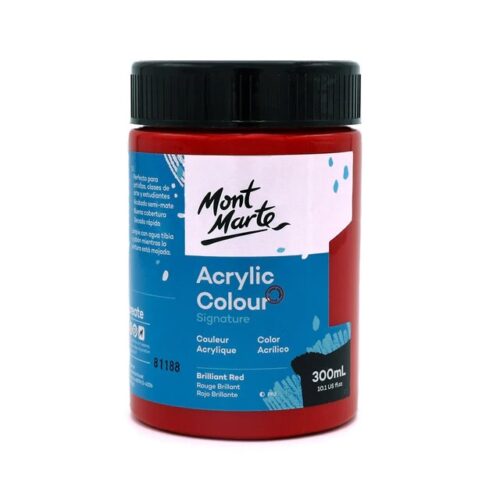 Acrylic Colour Paint  300ml – Brilliant Red