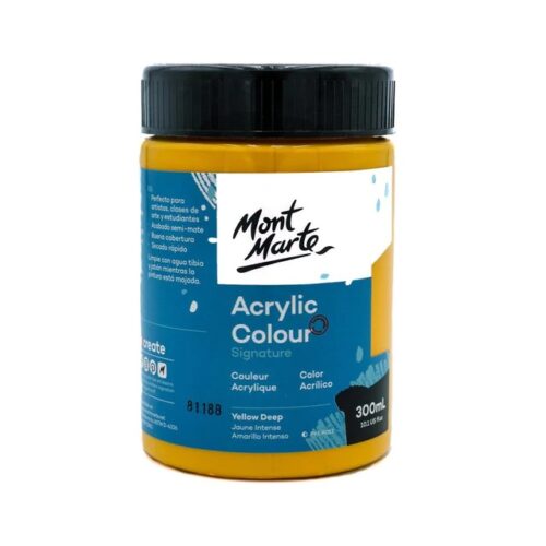 Acrylic Colour Paint 300ml  – Yellow Deep