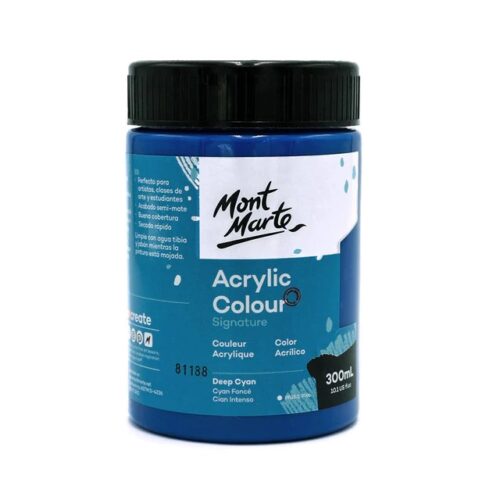 Acrylic Colour Paint 300ml – Deep Cyan