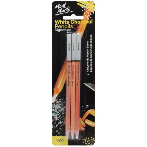 White Charcoal Pencils Signature-3pc