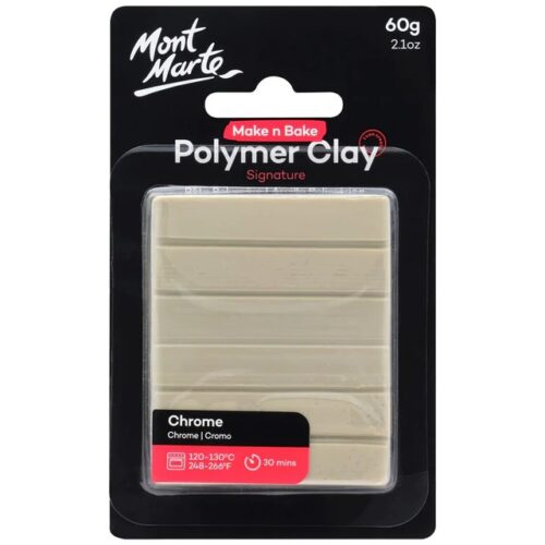Make n Bake Polymer Clay Signature 60g- Chrome