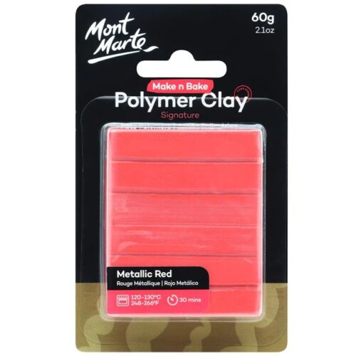 Make n Bake Polymer Clay Signature 60g – Metallic Red