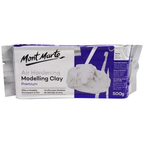 Mont Marte Air Hardening Modelling Clay – White 500gms air dry modelling clay