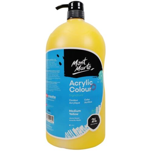 Acrylic Colour Paint 2L – Medium Yellow