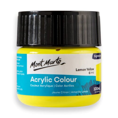 Acrylic Colour Paint 100mls – Lemon Yellow