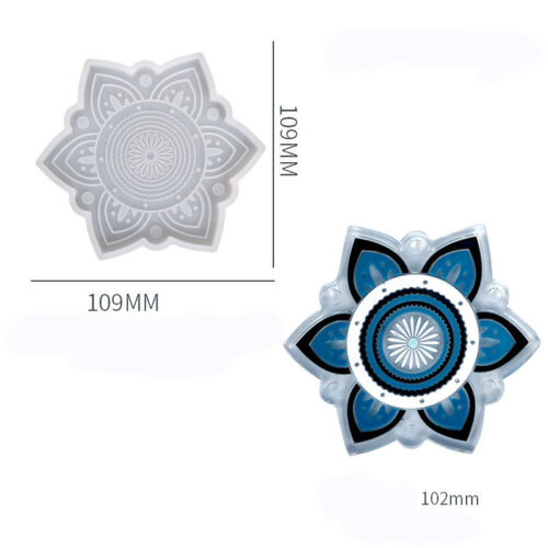 Mandala Coaster Silicone Mold XCCM205-11
