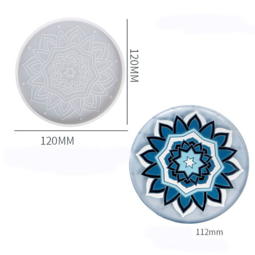 Mandala Coaster Silicone Mold XCCM205-10