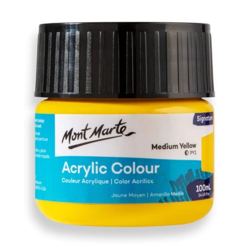 Acrylic Colour Paint 100mls –Medium Yellow