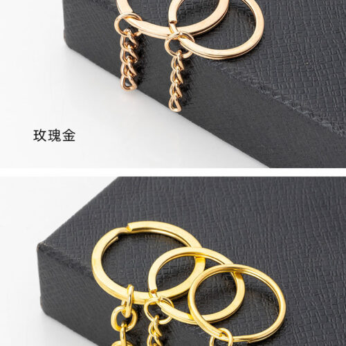 Gold Keychain Rings with Eye Screws