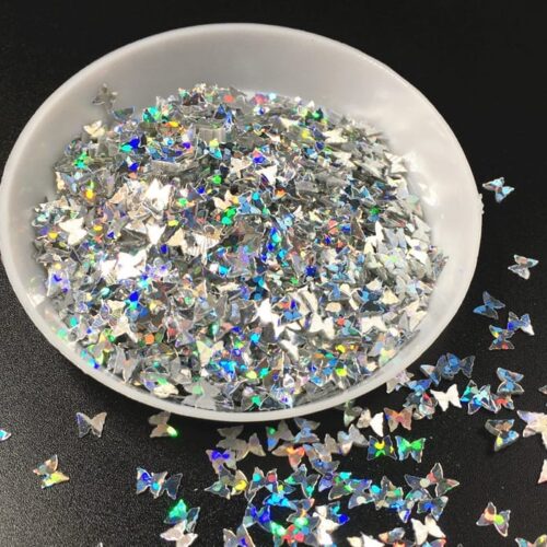 Mini Butterfly Glitters -Silver XCPRC -93