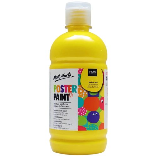 Poster Paint Mid Yellow 500ml