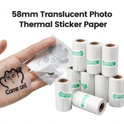 Thermal Printer Clear Paper Sticker Roll