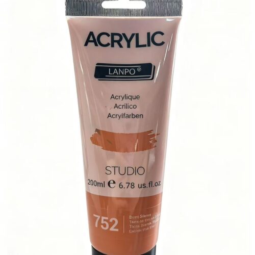 Lanpo Artist’s Acrylic Paints 200ml – Burnt Sienna