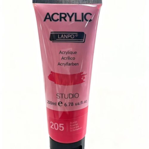 Lanpo Artists Acrylic Paints 200ml – Scarlet