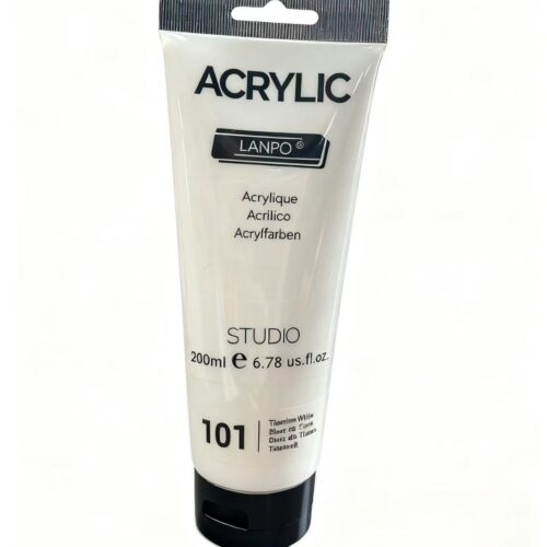 Lanpo Artists Acrylic Paints 200ml – Titanium White