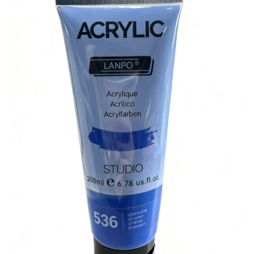 Lanpo Artist’s Acrylic Paints 200ml – Ultramarine Blue