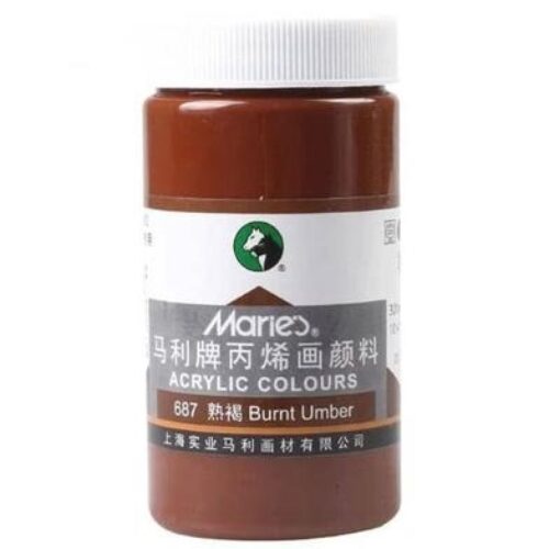 Marie’s Acrylic Colour Paints 300ml –  Burnt Umber