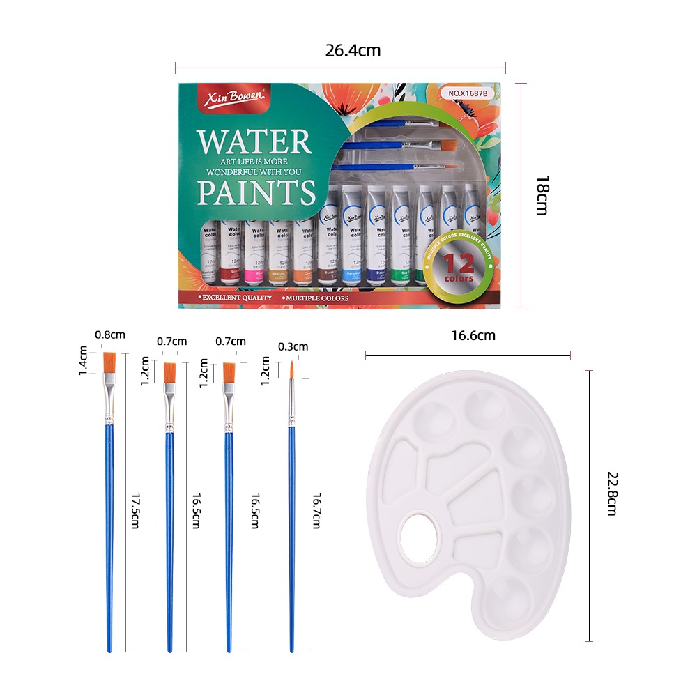 Watercolour Paint Set 12pcs x 12mls