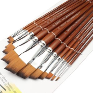ANGLED W11 Paint Brush Set 12pcs