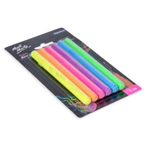 Fluoro Acrylic Paint Pens Fine Tip Signature 6pc