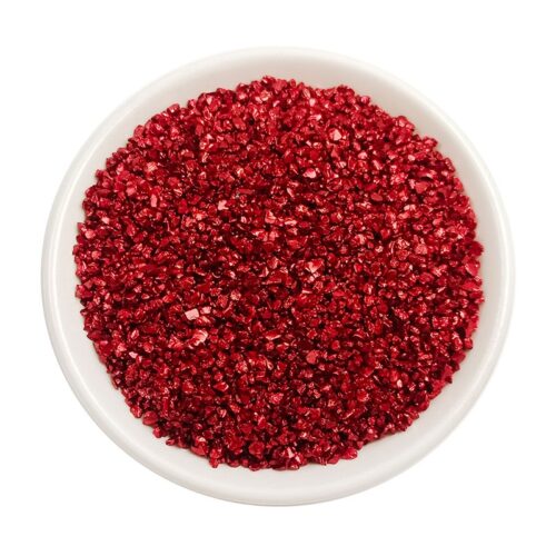 Coloured Crushed Stones 35g- Bright Red