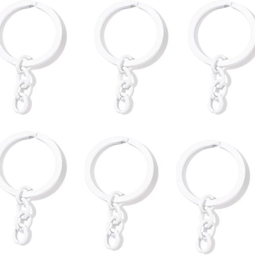 Cream Keychain Rings 20pcs