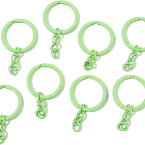 Green Keychain Rings 20pcs