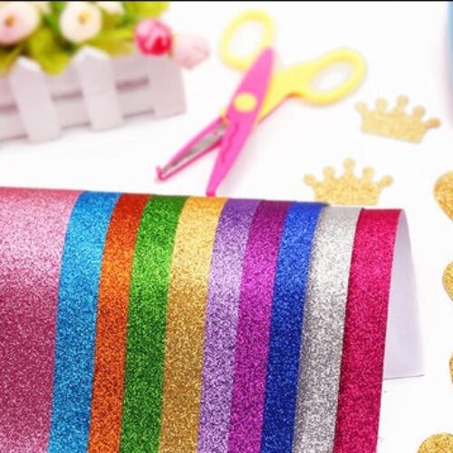 Adhesive Sparkling Paper Stickers 10pcs