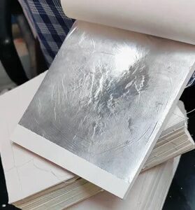 Silver leaf - 100 Sheets-14cm by 15cm