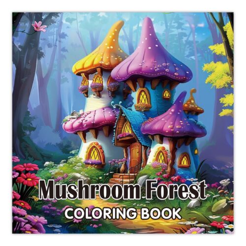 Mushroom Forest Colouring Book-A1.