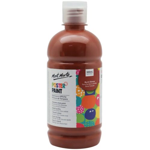 Mont Marte Burnt Sienna Poster Paint 500ml