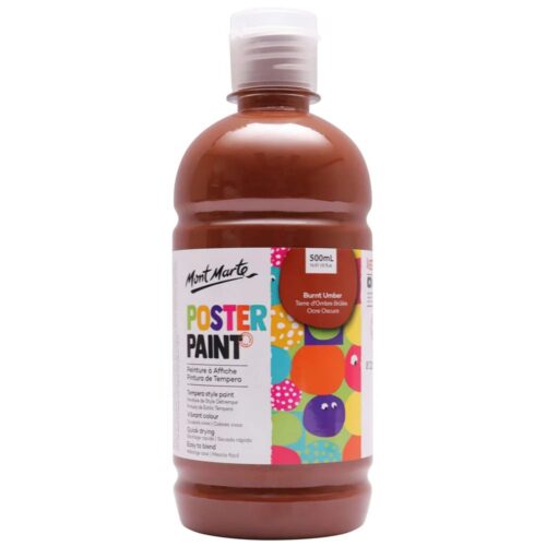 Mont Marte Burnt Umber Poster Paint 500ml