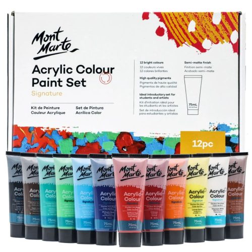 Mont Marte Acrylic Paint Set 12pcs X 75mls