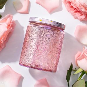 Candle Glass Jar 250ml Pink