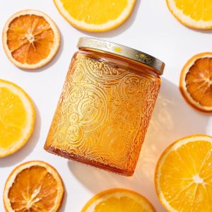 Candle Glass Jar 250ml Orange