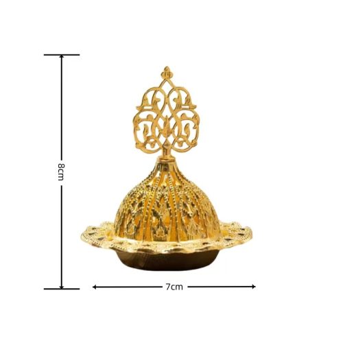 Metallic Incense Burner with Lid- Gold- LS 33