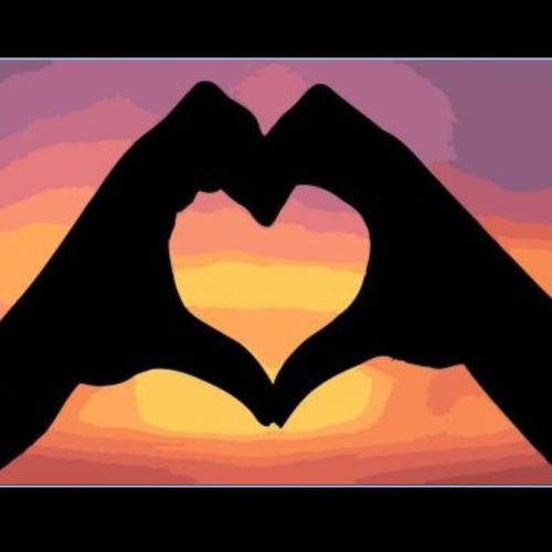 Paint By Numbers-Heart-30 by 40cm JK505