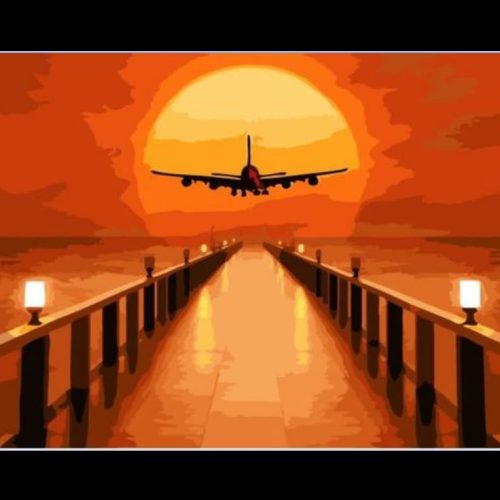 Paint By Numbers-Plane-30 by 40cm JK516