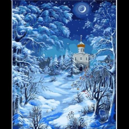 Paint By Numbers- Snow -20cm by 30cm JK301