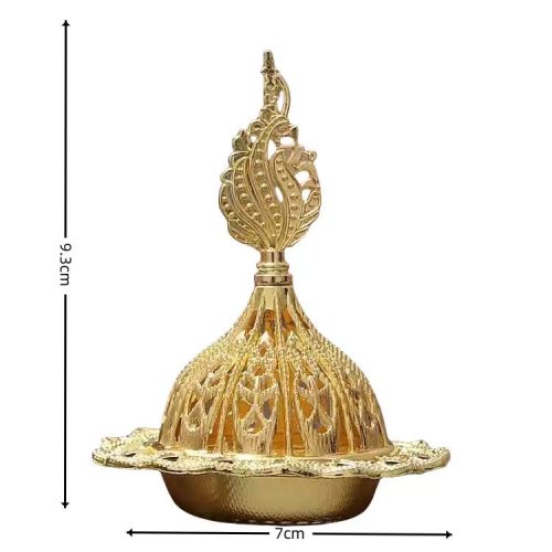 Metallic Incense Burner with Lid- Gold- LS 30