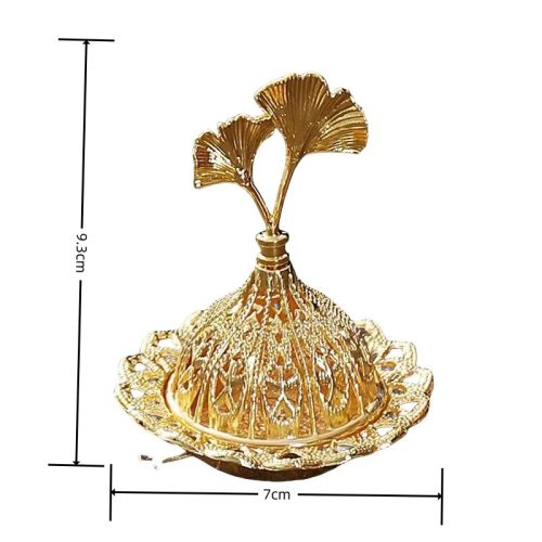 Metallic Incense Burner with Lid- Gold- LS 31